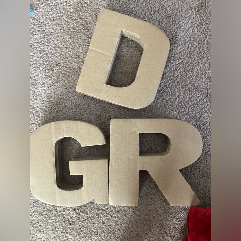 Thick Cardboard Decorative Letters